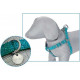 Postroje pre psov Postroj kožený 1x20-40 cm trblietavý modrý