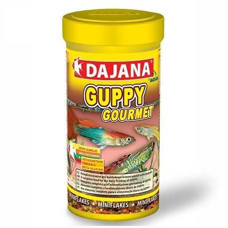 Krmivo pre ryby Dajana Guppy Gourmet mini vločky 100 ml