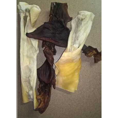 Sušené pochúťky pre psa Sušená bravčová koža od 35cm prírodná