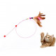Udice pre mačky Hračka s perím na paličke 90cm