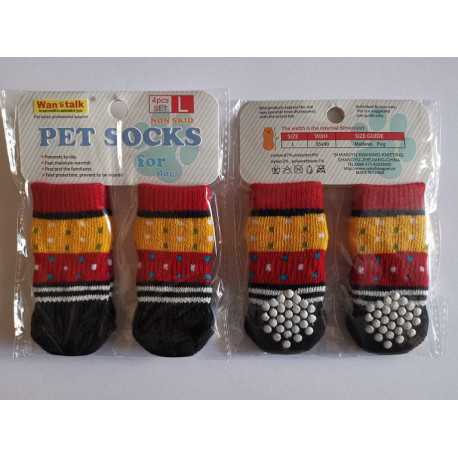 Oblečenie pre psov Ponožky Červeno-žlté- S, L